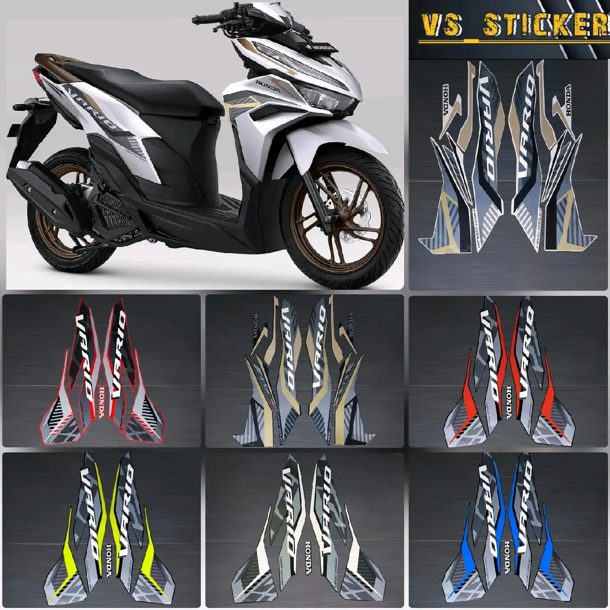 STRIPING STICKER LIST STANDART MOTOR VARIO NEW 125 2022 2023 Motorcycle Kendaraan Sepeda