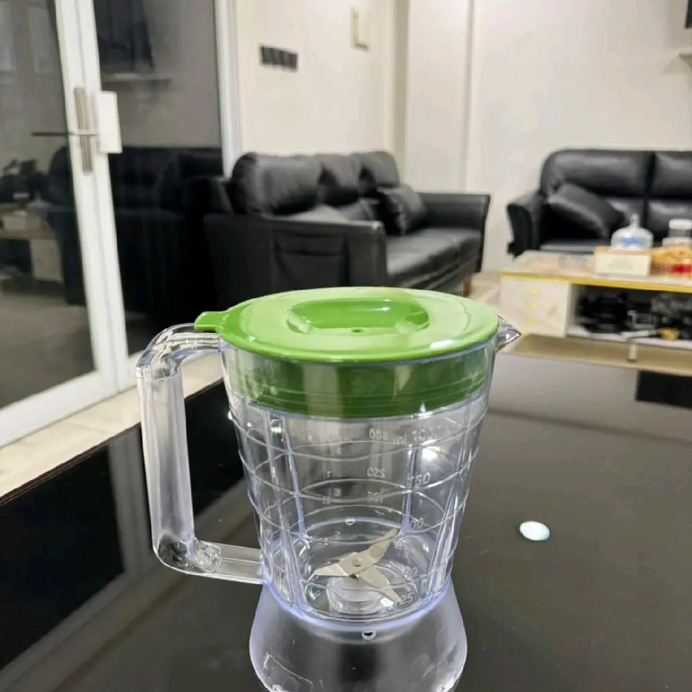 Gelas Blender pilips PH HR 2056 dengan Tutup Hijau dan Desain Transparan untuk Penggunaan Praktis
