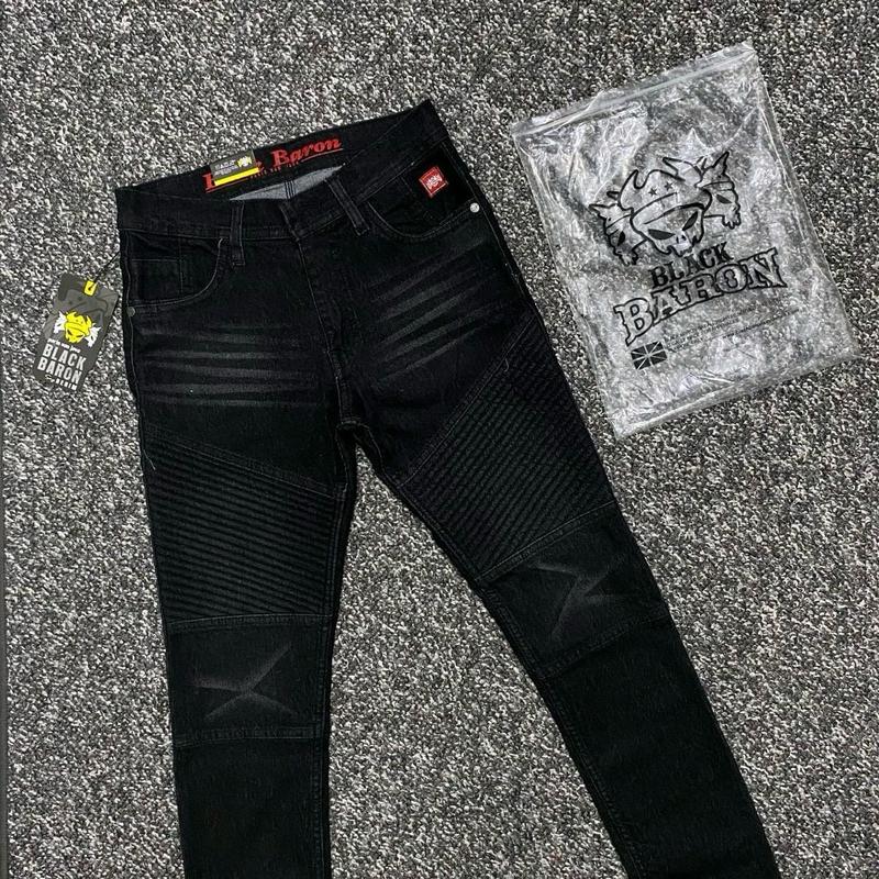 Celana Jeans Panjang BIKERS Pria Terbaru Hitam Slimfit Denim Distro Cowok Dewasa 2