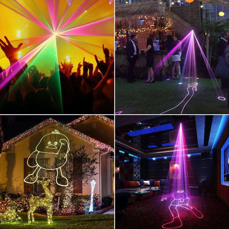 Product Introduction of 500mW Animation RGB Laser Lines Beam Stage Light Pattern Projector Scans Remote DMX Sound DJ Dance Bar Logo Shop Holiday Party Professional Effect Lighting System Show G1 0