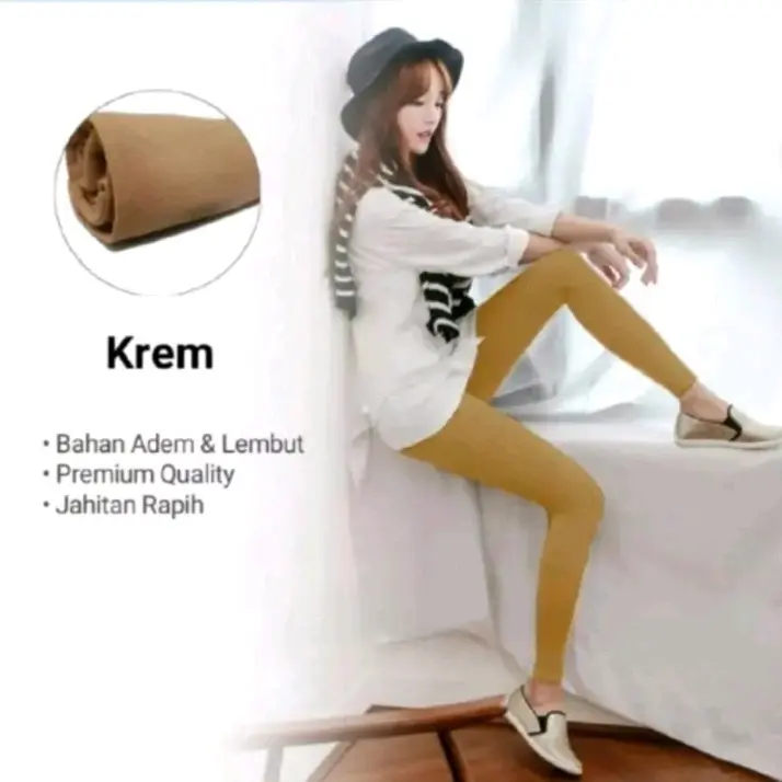 LEGGING PANJANG BAHAN KAOS/LEGING WANITA SOFT RAYON PREMIUM DEWASA 3