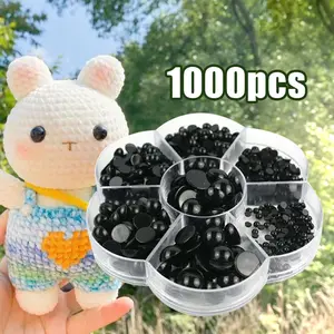 1000pcs Mata Boneka Tempel Mata Amigurumi Tempel UK 3MM-20MM
