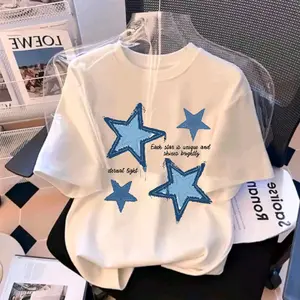 Baju Atasan Distro Oversize STAR Usia 3-14 Tahun/Kaos Oversize Anak perempuan/Atasan Kaos Perempuan Anak/Pakaian Anak