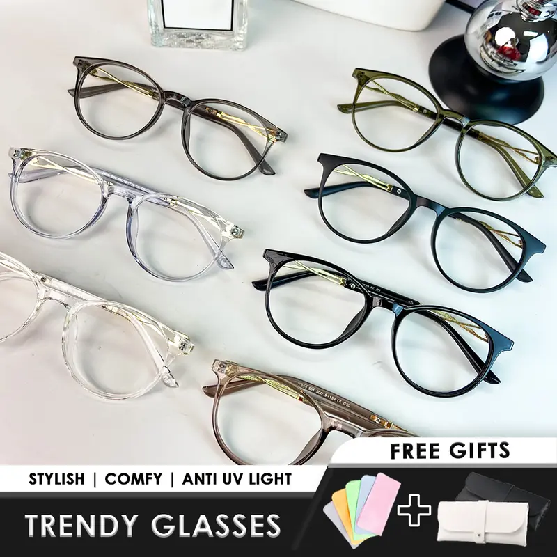 【Free Box & Lap】Kacamata Photocromic Anti Radiasi/ kacamata Minus Wanita Pria Cowok/ Elastik dan anti sinar Matahari Uv400 / Fotocromic Anti Sinar Kacamata Photochromic / glasses Optics Eyewear Myopia/ Kacamata minus Optik【COOLVISION】【COD】【G531】 1