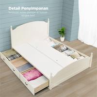 Gambar IFURNHOLIC Alyssa King Bed 180 | Dipan Tempat Tidur | Rangka Tempat Tidur Laci | Divan Laci Kayu - Ivory dari iFurnholic Furniture Store Kab. Sidoarjo 4 Tokopedia