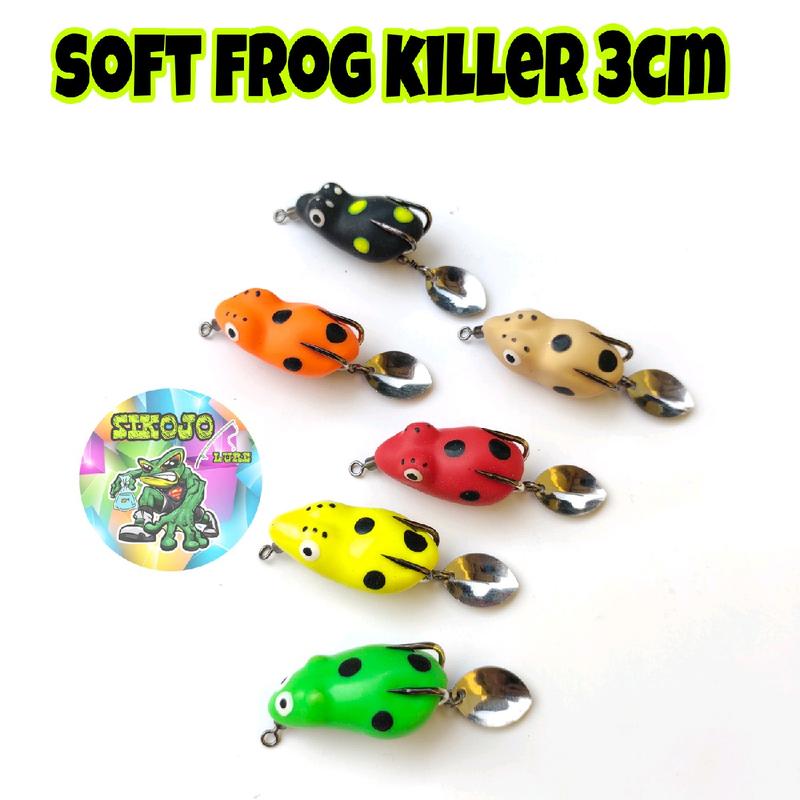 Lure Soft Frog Mini umpan pancing Ukuran 3cm Berat 5grm Untuk Mancing Casting Ikan Gabus 1