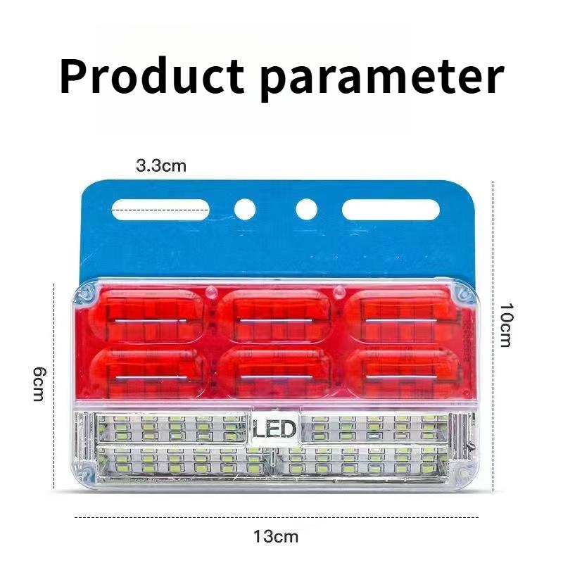 Product Introduction of Truck Super Bright Waterproof Three Row Side Light 24V Truck Trailer Reverse Width Steering Side Light Side Light Waist Light 9