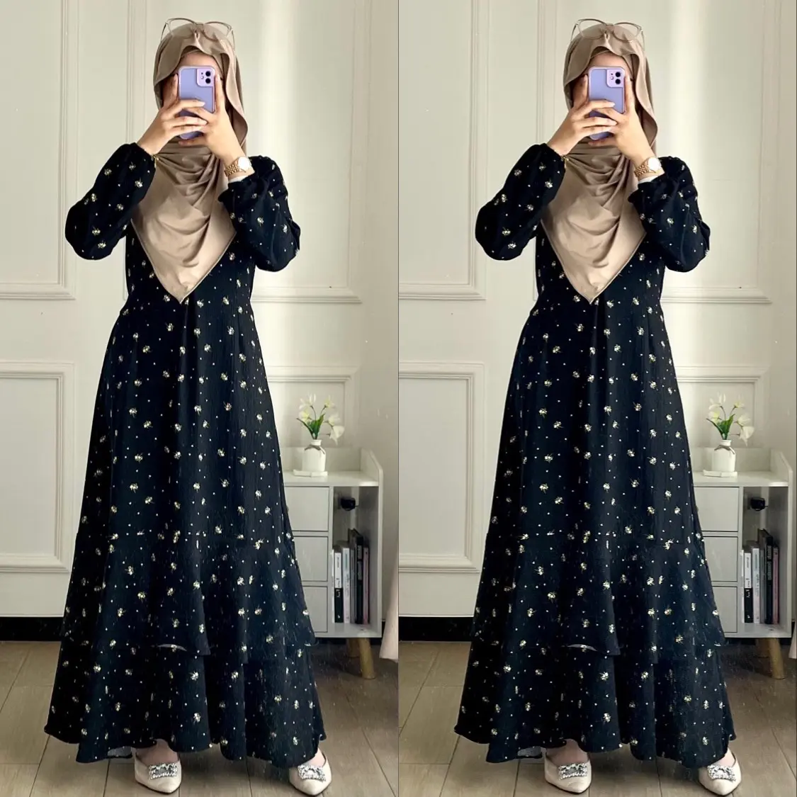 DIORA DRESS BUSUI FRIENDLY / DRESS MOTIF KEKINIAN ADA PILIHAN SIZE SMLXL