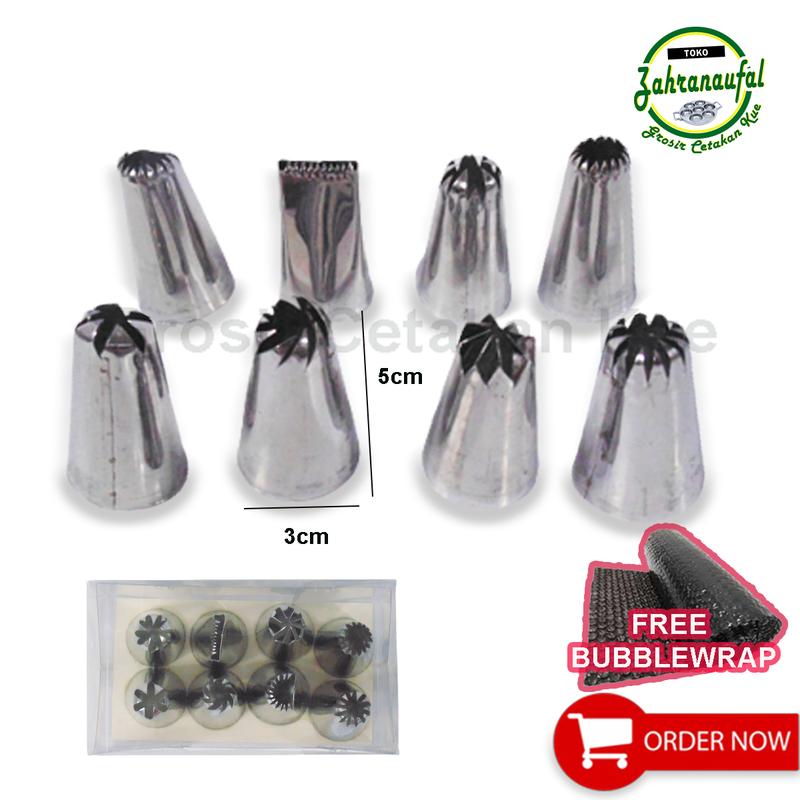 ISI 8 PCS - SPUIT LOCAL MIKA DEKORASI KUE CHEF PASTRY BAHAN STAINLESS STEEL Kitchenware 1
