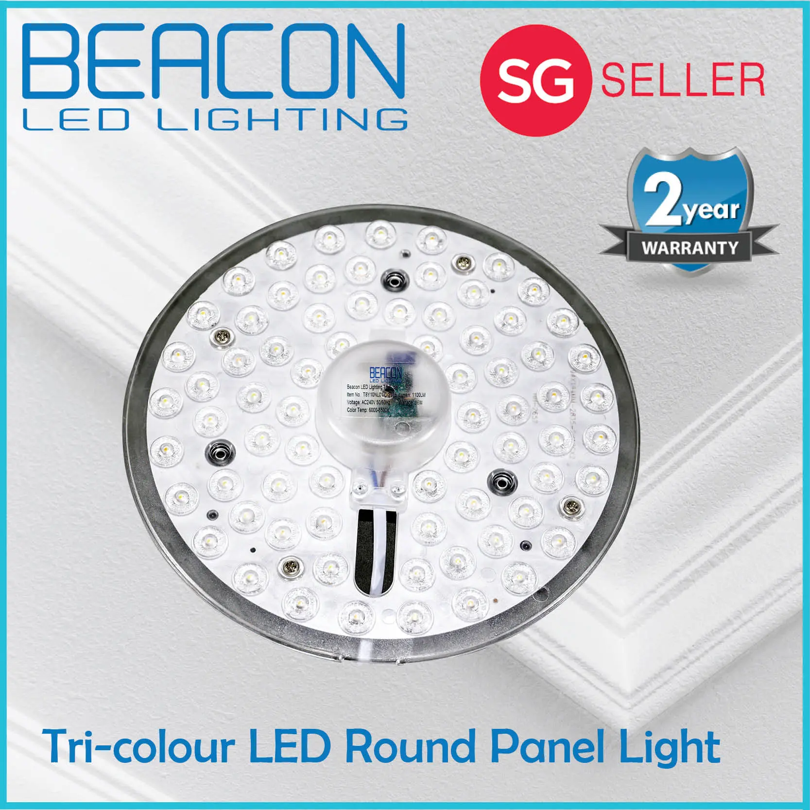 BEACON LED Round Panel Light 20/26W Magnetic Ceiling Light Replacement - NO MORE FLUORESCENT TUBE- 2 years warranty