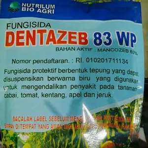 Fungisida Dentazeb 83 WP (biru) Mancozeb 83% untuk Tanaman Cabai Tomat Kentang Apel dan Jeruk