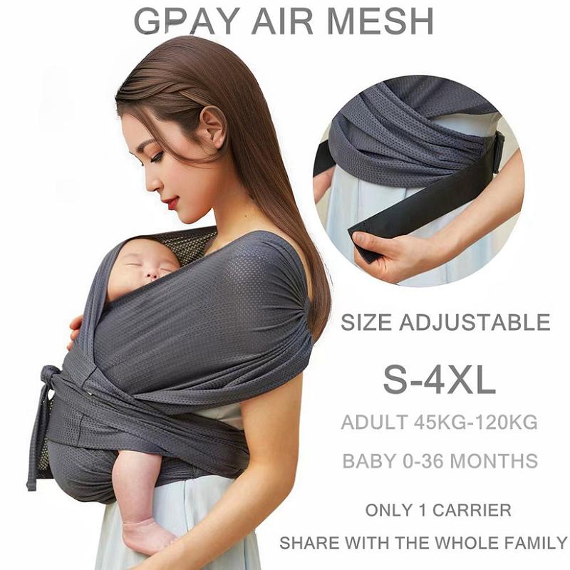 Product Introduction of Upgrade 1 Size Fit All Adjustable AirMesh Baby Carrier Wrap Newborn Flexible Carrier Infant Carrier S-4XL 6