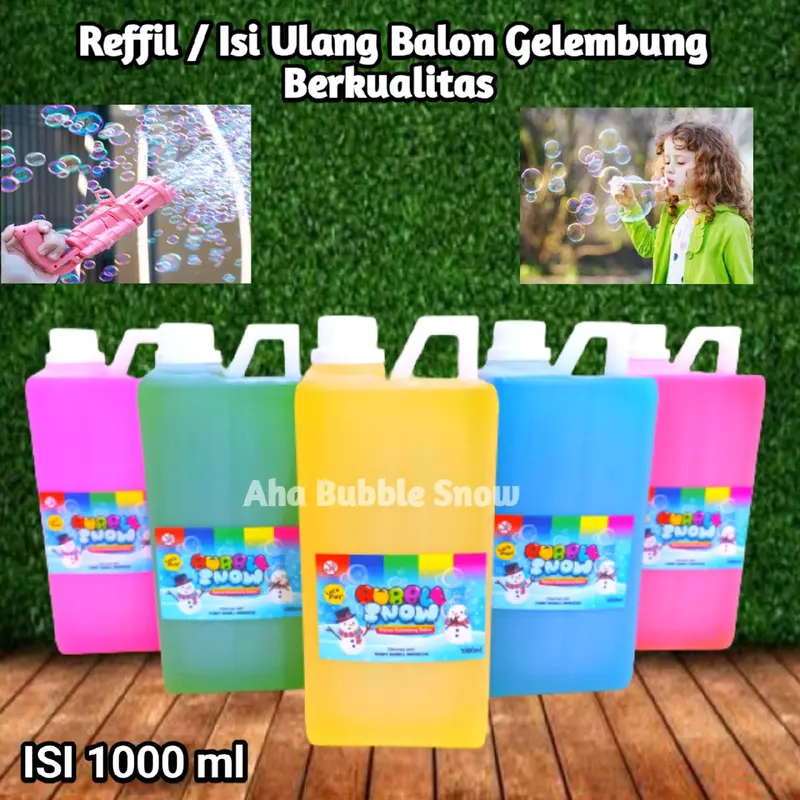 Bubble Gun 1000 ml, Reffil Balon Gelembung Berkualitas, Isi ulang buble stik, buble camera buble gum sabun toys 5