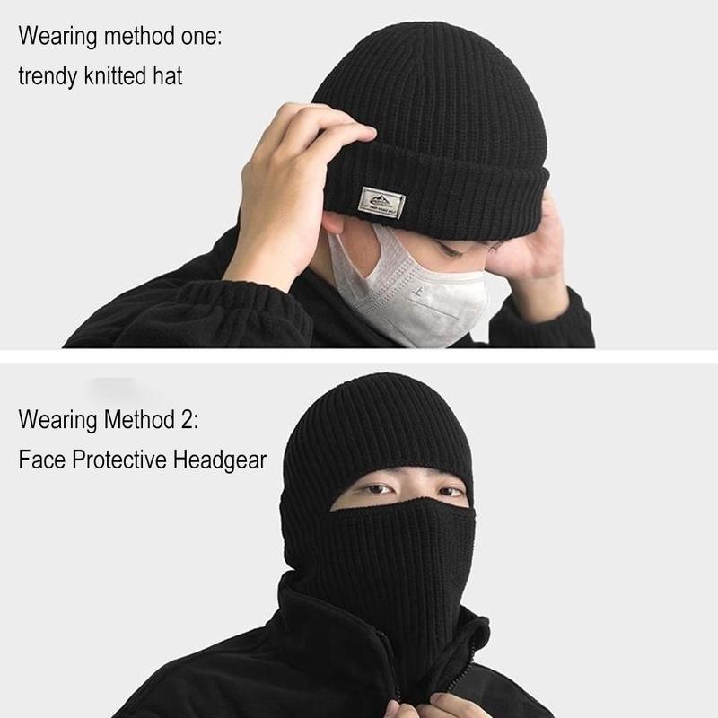 Product Introduction of Single Hole Ski Hat,Winter Warm Knitted Hat,Full Cover Face Mask Hat Bonnets,Face Neck Cover N1A4 33