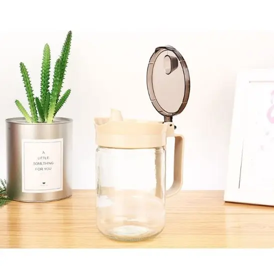 Botol Kaca Tempat Bumbu Botol Minyak Goreng Kaca Stainless Steel Tempat Kecap Syrup Olive Oil 7