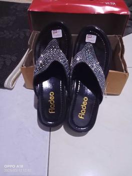 Product Review of Sandal Wedges Wanita Kekinian/ Sandal Wedges Wanita Model Jepit Manik-Manik Terbaru from E**s K**a 0