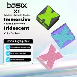 Pembesar Suara X1 Bluetooth Tanpa Wayar Mini Bass Sejuk Jelas HiFi Stereo berwarna-warni Pembesar Suara Persegi Mudah Alih Pembesar Suara Wayarles Pegang Tangan Stereo Luaran Audio Sesuai untuk Di Luar Rumah Speaker Wireless tidak usb