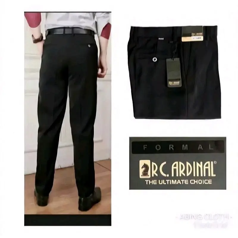 Celana formal pria standar kerja hitam dan warna 27-38 Kantor Slimfit Panjang Katun Casual 0