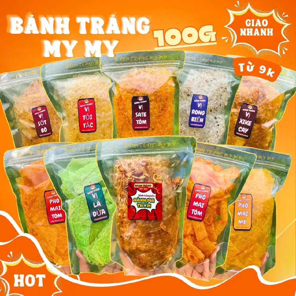 100g Bánh Tráng Trộn Chính Gốc Tây Ninh Tự Chọn Vị-Bánh Tráng My My