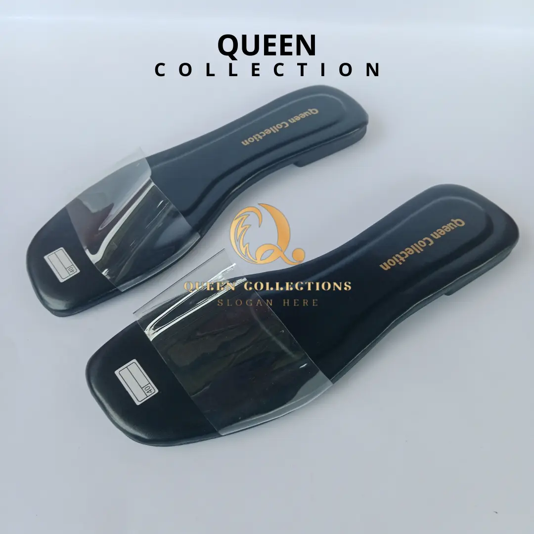 Sandal Wanita Mika Transparan QUEEN - Selop, Shoes