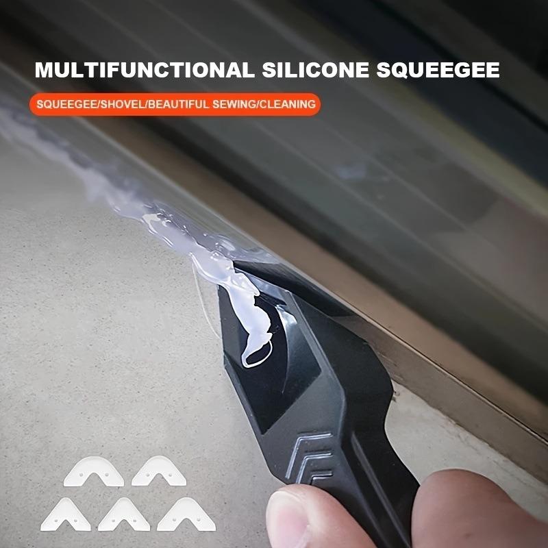 Product Introduction of 3 in 1 Silicone Caulking Tools Glass Glue Angle Scraper Stainless Steelhead Caulk Remover Multi Adhesive Spatula Seam Remover 7