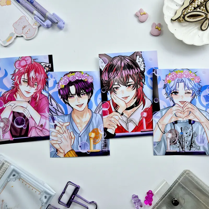 Vtuber Indonesia Fancon edition photocard by onintwin / art print / sol4ce / solace / harris caine / arion / gin / souta /  / kei zaki / krow / agil / shiroi 8