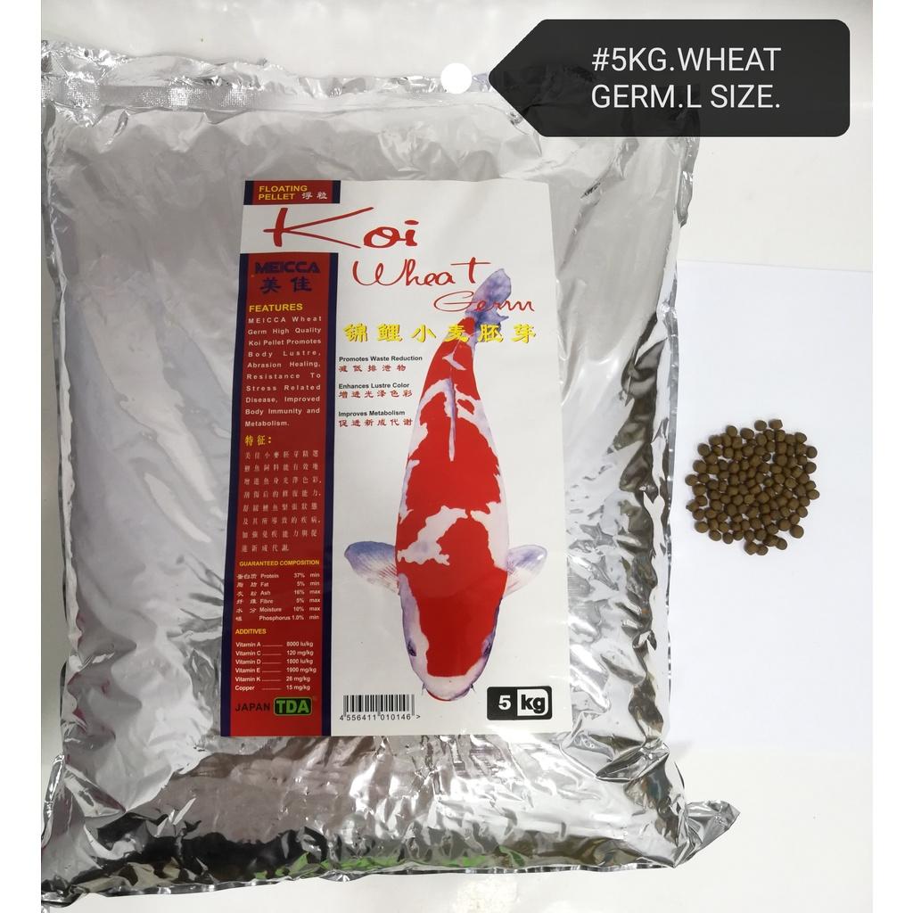 Meicca Koi Wheat Germ 5kg L Fish Food Feed Pond Makanan Ikan Kolam