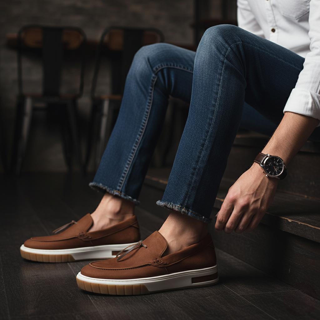 Sapato Masculino Mocassim Slip On Barolo - Ângulo 2
