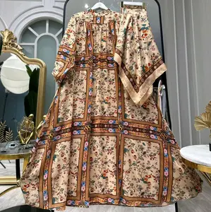 Dress set Hijab Flower by SS muslimah wanita dewasa