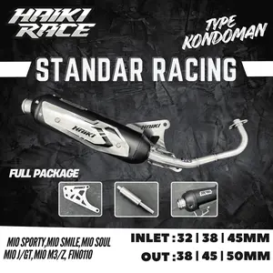 Knalpot Standar racing Kondoman Original HAIKI RACE mio sporty mio smile mio karbu mio soul karbu Fino110 Mio J/GT Mio M3/Z Motorcycle Motor