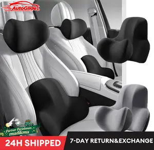AutoGlide Bantal Leher & Pinggang Mobil Ergonomis - Dukungan Tulang Belakang Lumbar & Leher, Nyaman Saat Berkendara, Kurangi Nyeri Akibat Duduk Lama, Desain Sesuai Kurva Fisiologis Tulang Spinal, Bahan Anti Debu & Minyak, Ramah Lingkungan