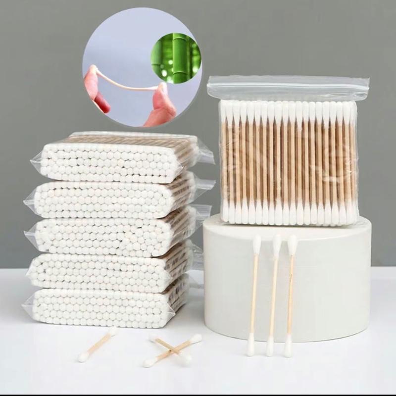( ComBo 20) Tăm bông ngoáy tai, dụng cụ lấy ráy tai, túi 80 bông ráy tai thân gỗ khử trùng thân thiện với môi trường