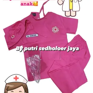 Baju Dokter bedah pink anak lucu Fashion
