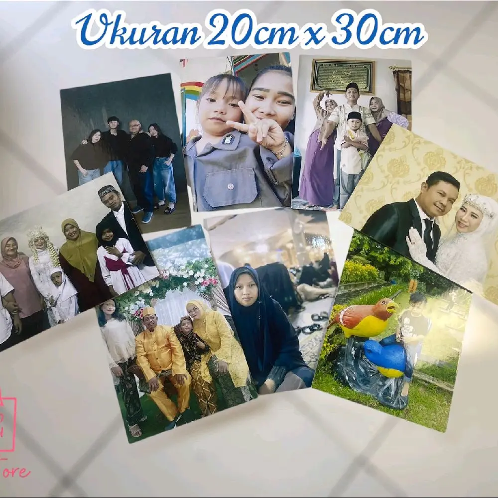 cetak foto isi  7pcs ukuran 20x30