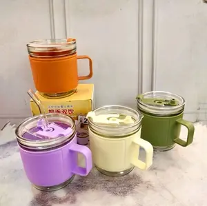 B ( B159 ) GELAS MINUM KACA SIMPLE / GELAS WARNA ELEGAN AESTHETIC NO BOX