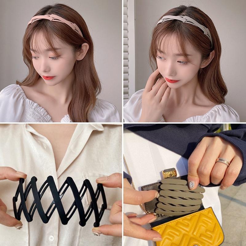 DP16 Bando Lipat Polos Wanita Pria Anak Aksesoris Rambut Fashion Korea Headbands 5