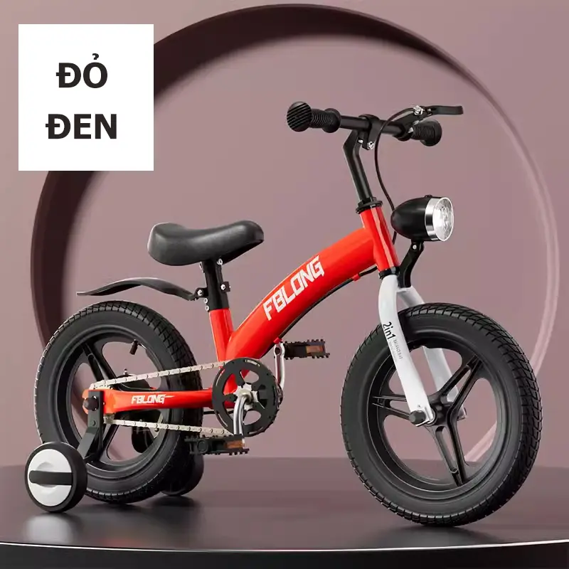 Xe đạp trẻ em 2IN1 kiêm xe thăng bằng FBLONG cho bé từ 2-9 tuổi, khung sườn hợp kim Magie siêu nhẹ KÈM MŨ BH VÀ BƠM HƠI Cao Su Đồ Chơi xedap  duong pho 0