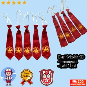 Dasi SD - Dasi Sekolah Anak SD Perempuan dan Laki - Laki / Logo Sablon / toko ulos rogabe