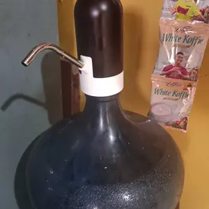 Pompa Galon MX-801 Warna Hitam Putih Pompa Elektrik Smart Pumping Rechargeable Dispenser Water Listrik Kabel Merah Stainless Air