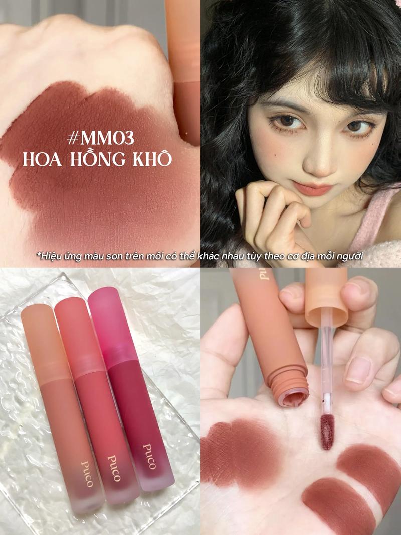 Product Introduction of PUCO Box 10 Son Kem Bơ Custard Lip Mud Túi Mù xốp, mịn, mướt không khô môi, lên màu chuẩn giúp làm đầy rãnh môi 2.5g 20
