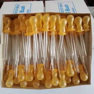 Hot Sale -Pipet Tetes Kaca 10 Cm Dot Kuning Isi 100 Pcs