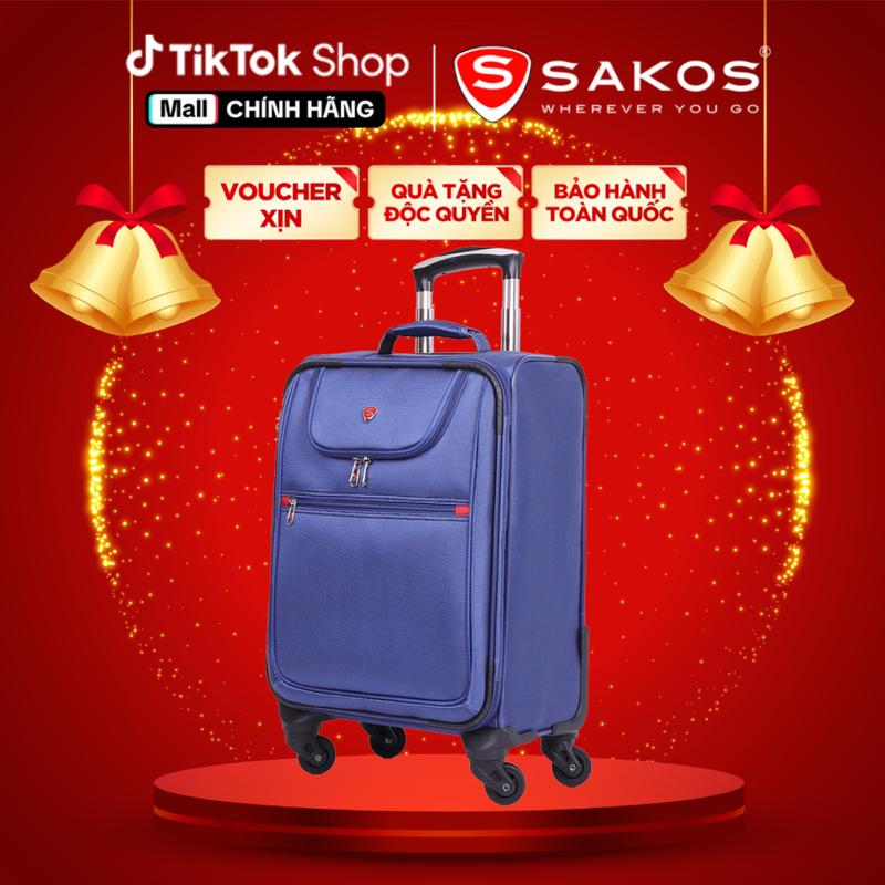Vali Kéo Vải Du Lịch SAKOS CHAMPION 5 - Size S 20inch Xách Tay Cabin - Khóa TSA - Chống Thấm Trượt Nước