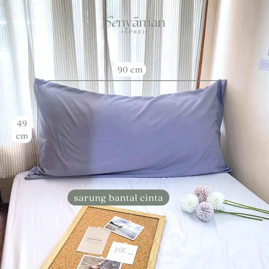 Senyaman - Sarung Bantal Cinta Collection (Sarung Bantal Jumbo) Polos Bahan Microtex