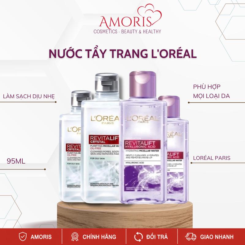 Nước Tẩy Trang L'Oreal Micellar Water Phù Hợp Mọi Loại Da 95ml