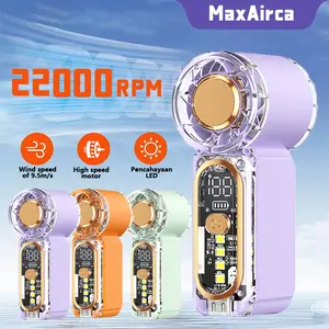 MaxAirca Mini Kipas Pendinginan Cepat Kecepatan Tinggi 22000 RPM Daya Tahan Baterai Lama