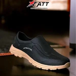 Rumahkaki - Sepatu Kerja Pria Slip On Pantofel Sepat Karet Casual Anti Air Anti Slip ATT SMH 969