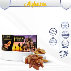 (SPESIAL RAMADHAN) - Kurma Tunisia Tangkai Albani 500gr Premium Original palm frutt Deglet Nour Best Quality - Alghaizanblokc