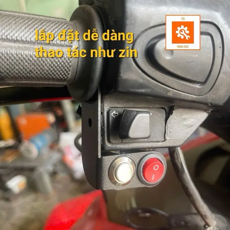 Pát Trợ Sáng Bắt Lọt Tay Cùm Pát Gắn Công Tắc 12mm Cho Xe Máy phụ kiện Trợ Sáng bi Cầu L4x L6X Phụ Tùng gắn vừa tất cả các dòng xe Sơntĩnhđiện đồ chơi 4