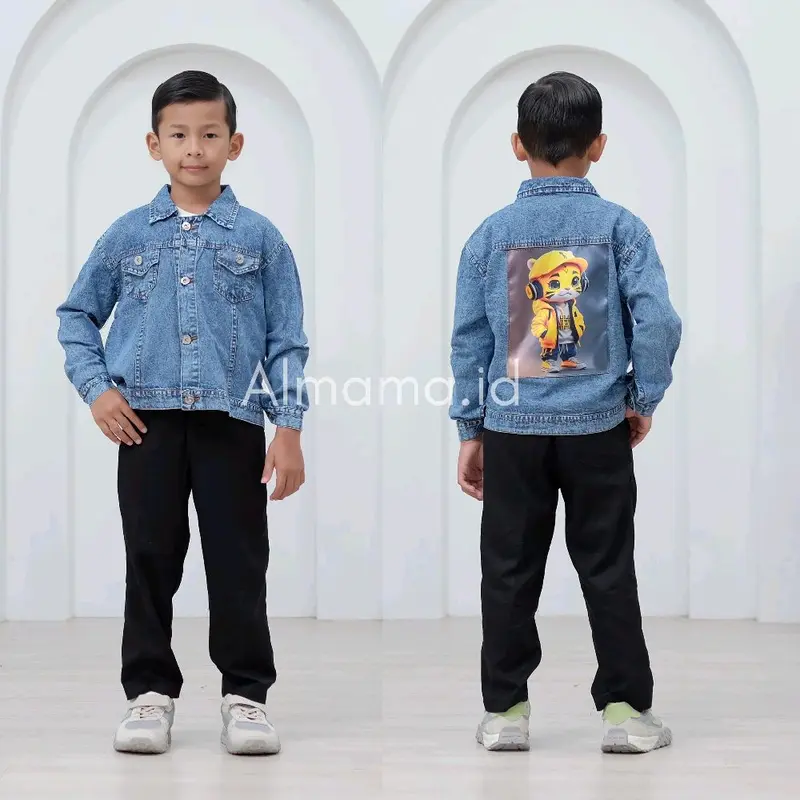 Jaket Jeans Anak Laki-Laki Karakter Usia 1-10 Tahun - Fashion Denim  Anak-Anak jaket anak anak laki 0