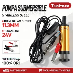 Tonivaso Pompa Minyak Elektrik DC 12V - Solar, Minyak Tanah & Air, Filter Stainless, Motor Tembaga, Portabel